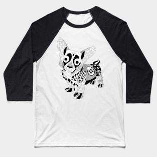 kawaii corgi dog ecopop in little royal pattern art Baseball T-Shirt